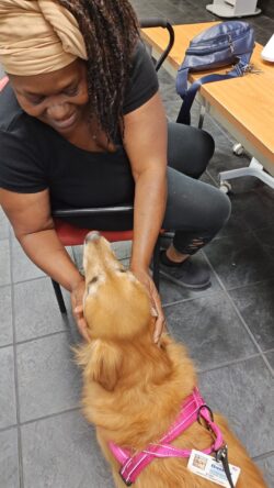 Also, I met a real-life star! Ms. Angel, a patient at Onslow Rehabilitation Center who is recovering from a stroke, recently filmed a commercial for the hospital. I have never felt so star-struck in my life!
